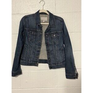 Old Navy Classic Denim Jacket Women’s M Medium Wash Button Front Pockets